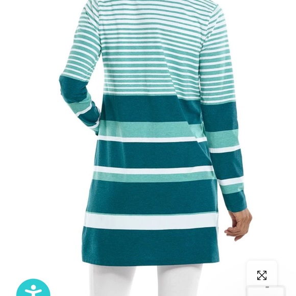 Coolibar XS cabana hoodie jacket nwt teal $89 sun protection - Picture 5 of 5